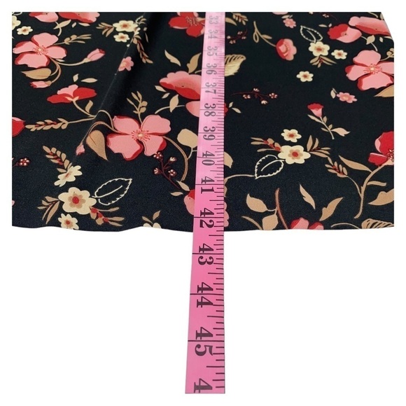 Motherhood Maternity Floral Midi Dress Size 1X Collared V Neck Back Tie - Picture 6 of 7